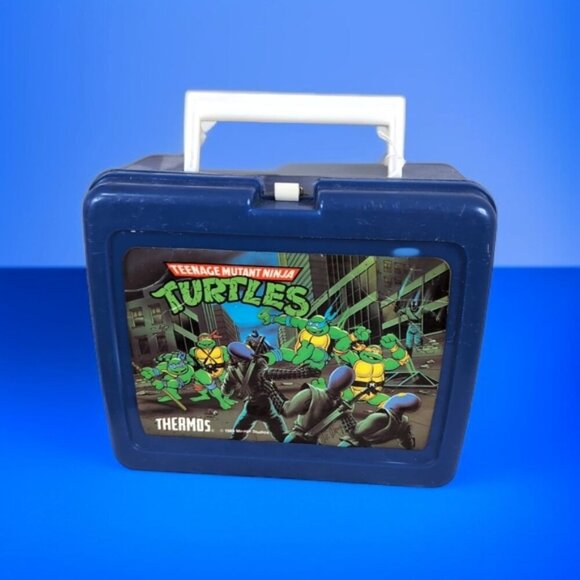 Thermos Ninja Turtles 1989 Cartoon Collectible Pop Novelty Retro 80s Lunch Box - Picture 1 of 9